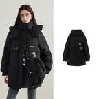 Drawstring Hooded Puffer Jacket