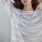 Striped Long-Sleeve Knit Top