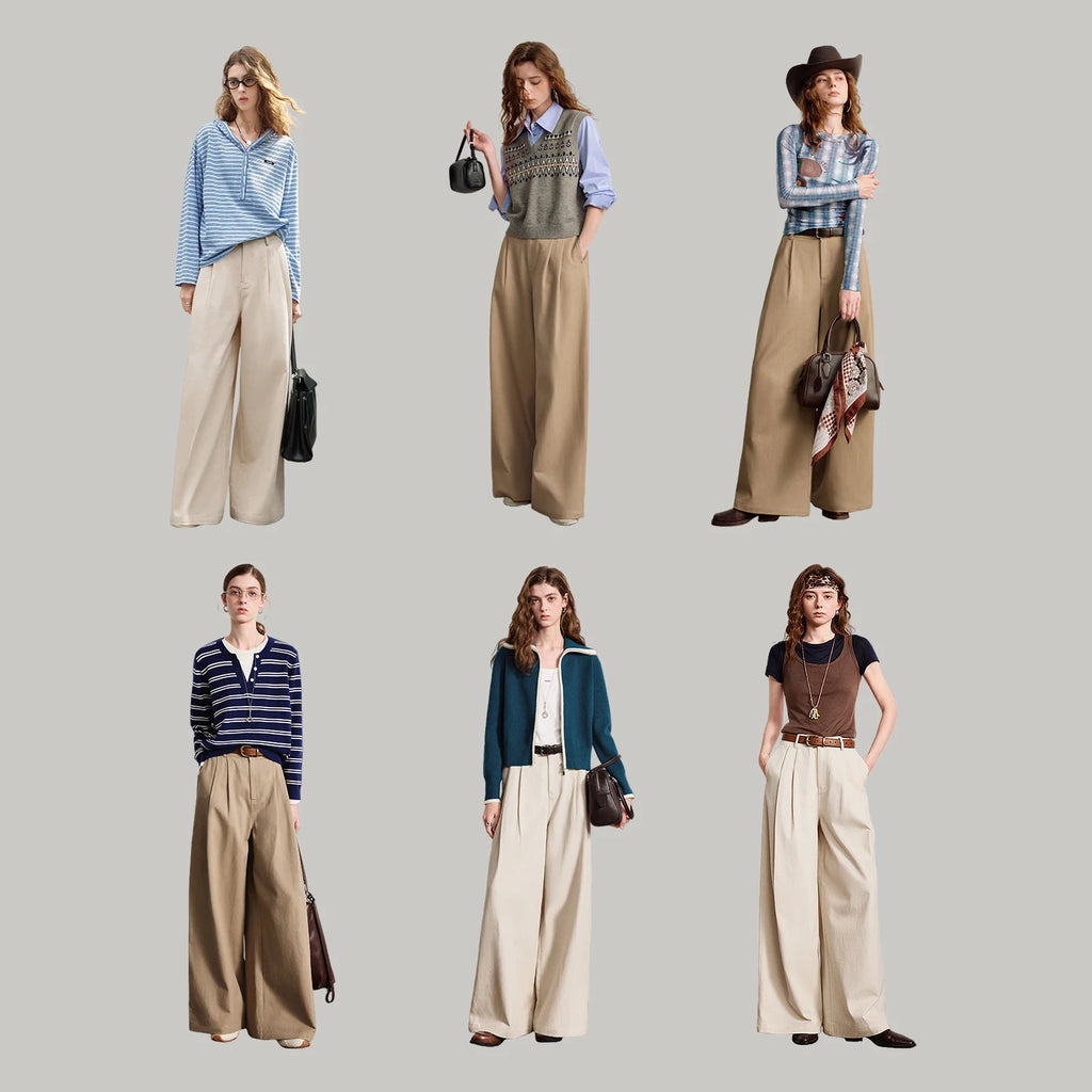 Pleated Wide-Leg Pants
