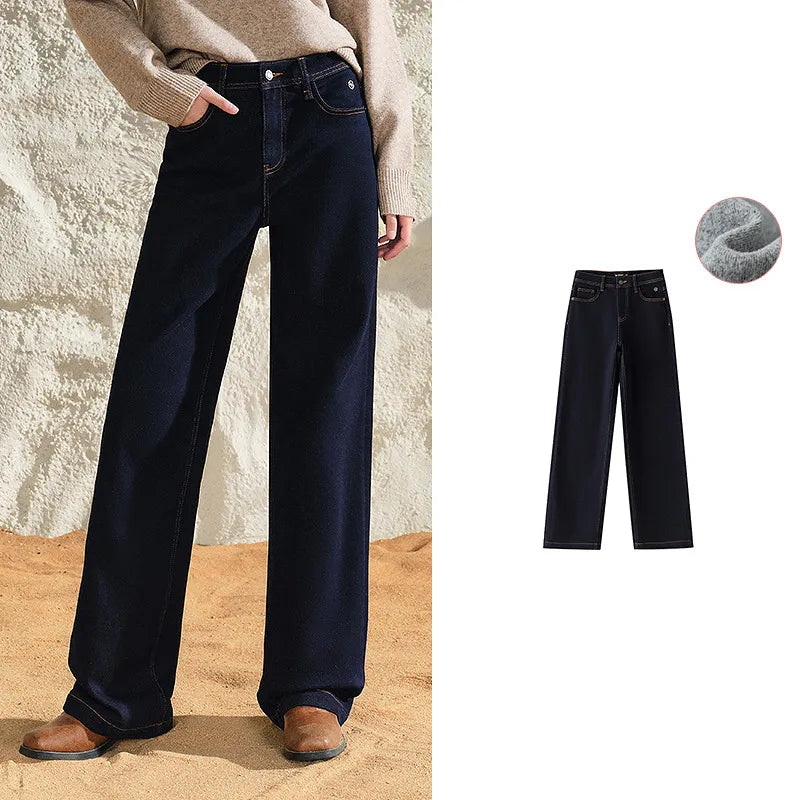 Straight-Leg Washed Jeans