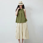 Halter Top and Striped Skirt Set