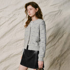 Textured Button-Up Knit Cardigan