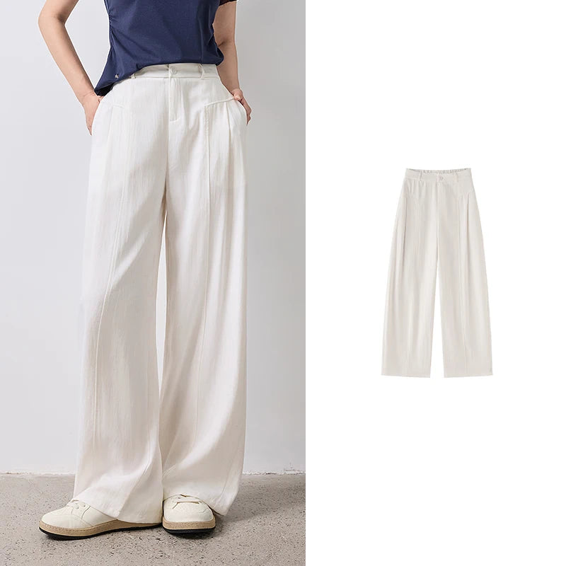 Pleated Wide-Leg Pants