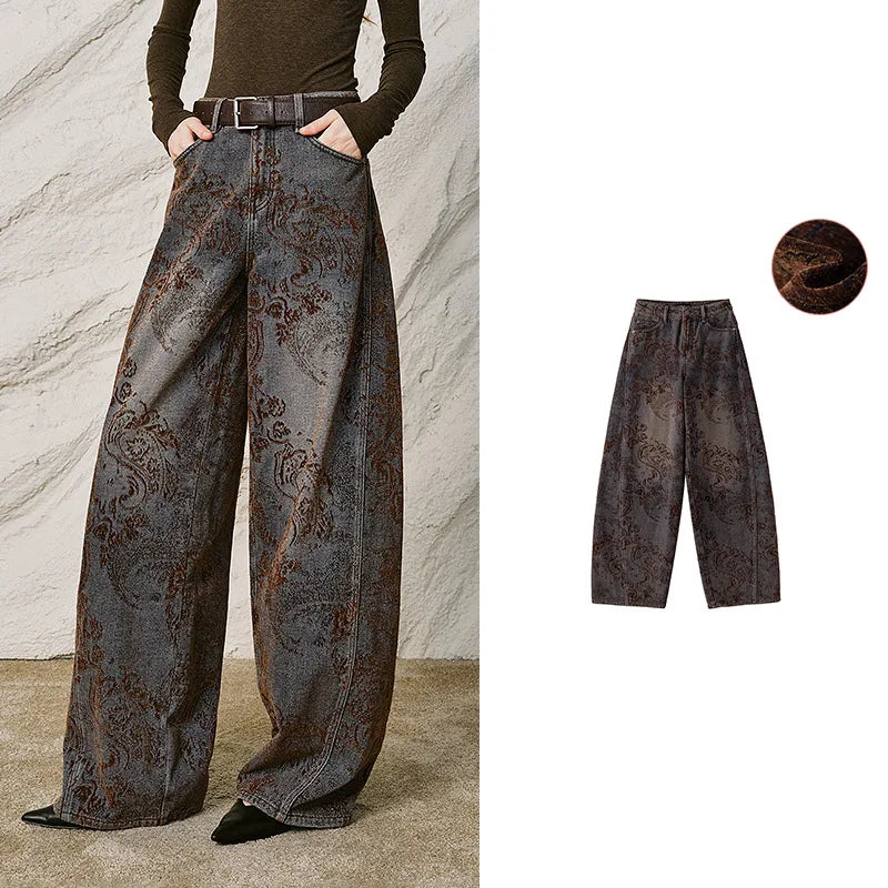 Paisley Wide-Leg Pants
