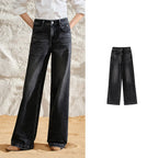 Straight-Leg Washed Jeans