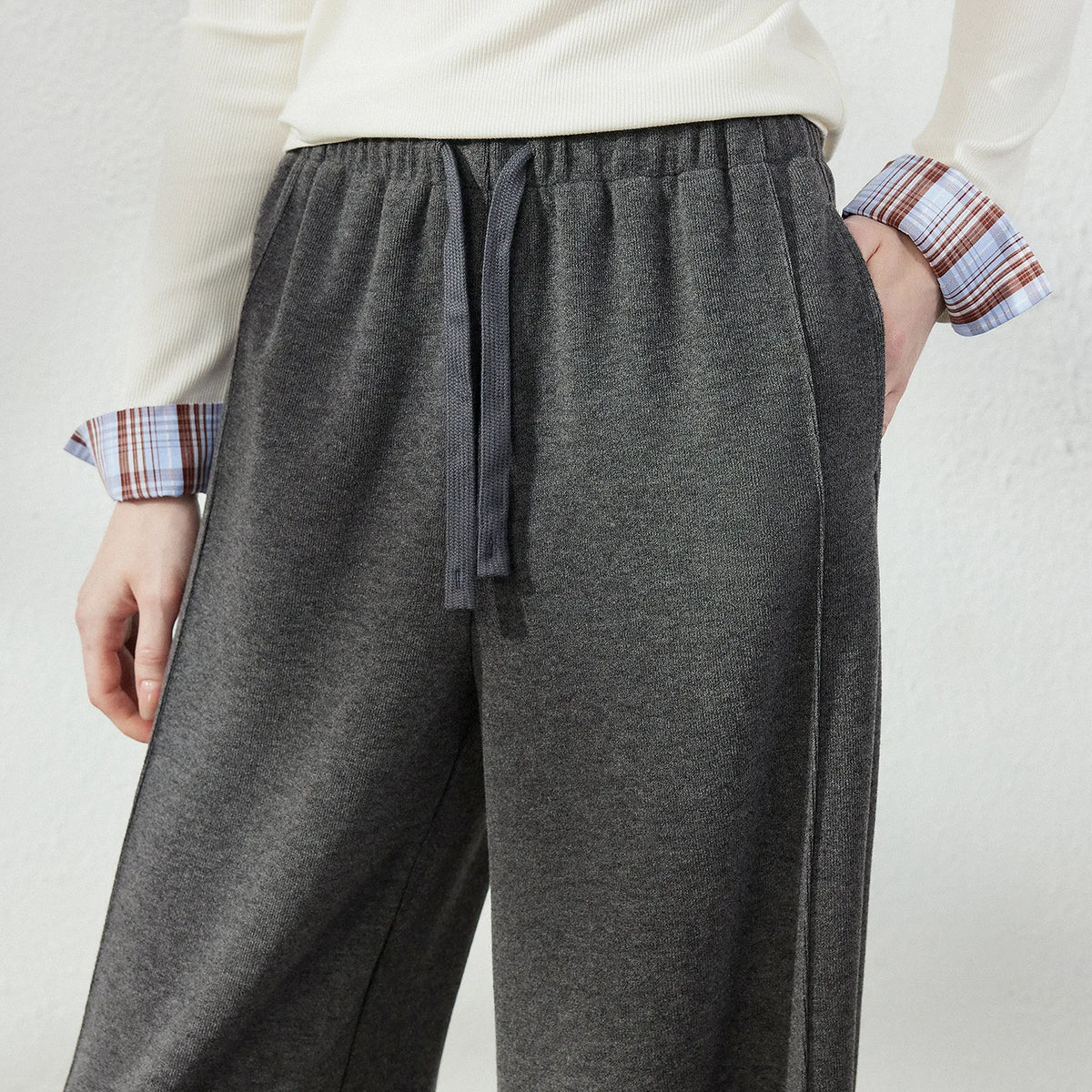 Drawstring Wide-Leg Pants