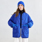 Collarless Quilted Jacket