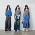 Decorative-Motif Crewneck Knit Cardigan
