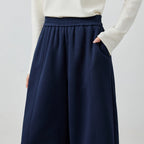 Elastic-Waist Wide-Leg Pants