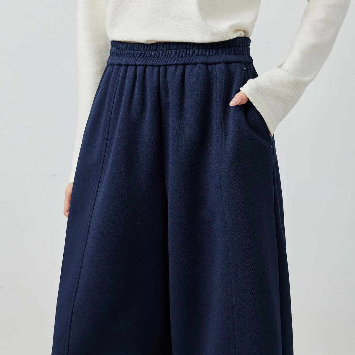 Elastic-Waist Wide-Leg Pants