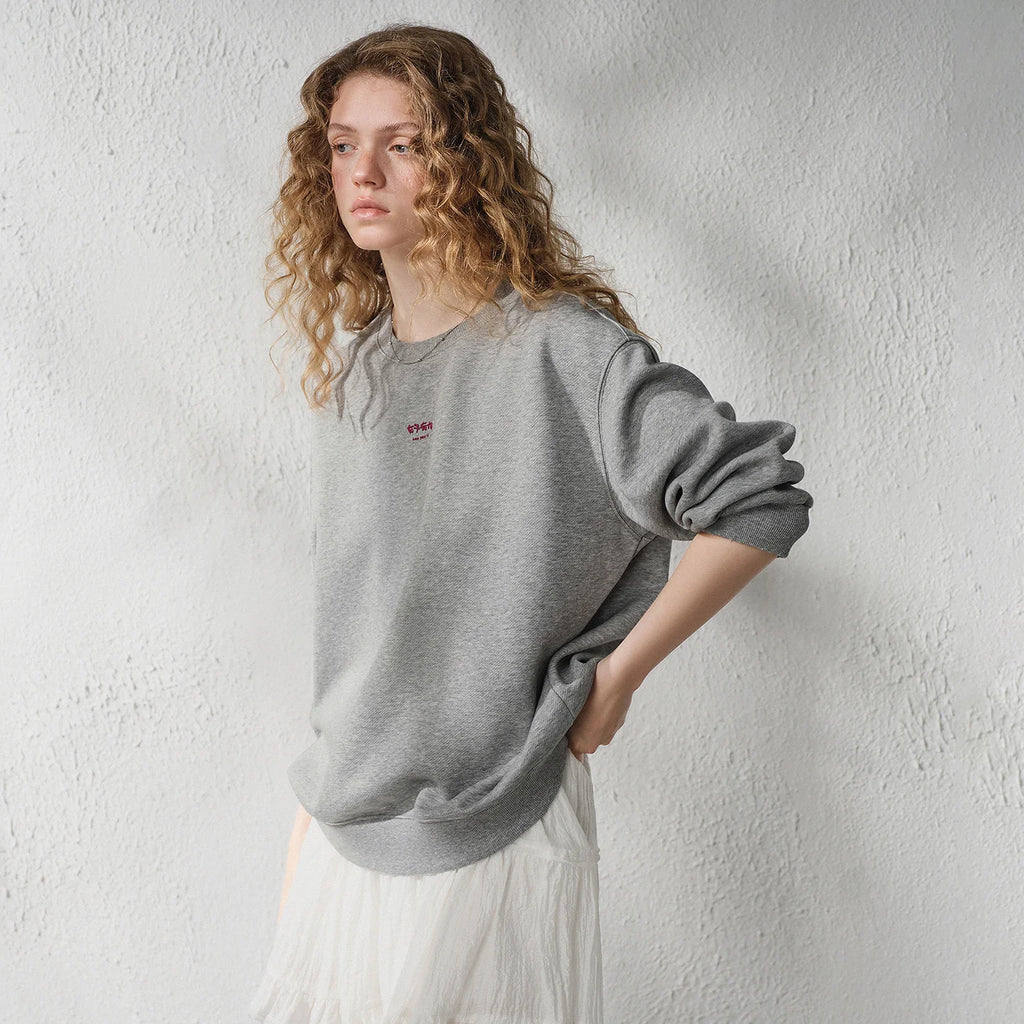 Minimal Graphic Crewneck Sweatshirt