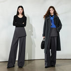 Flap-Detail Wide-Leg Pants