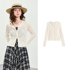 Ribbed V-Neck Cardigan