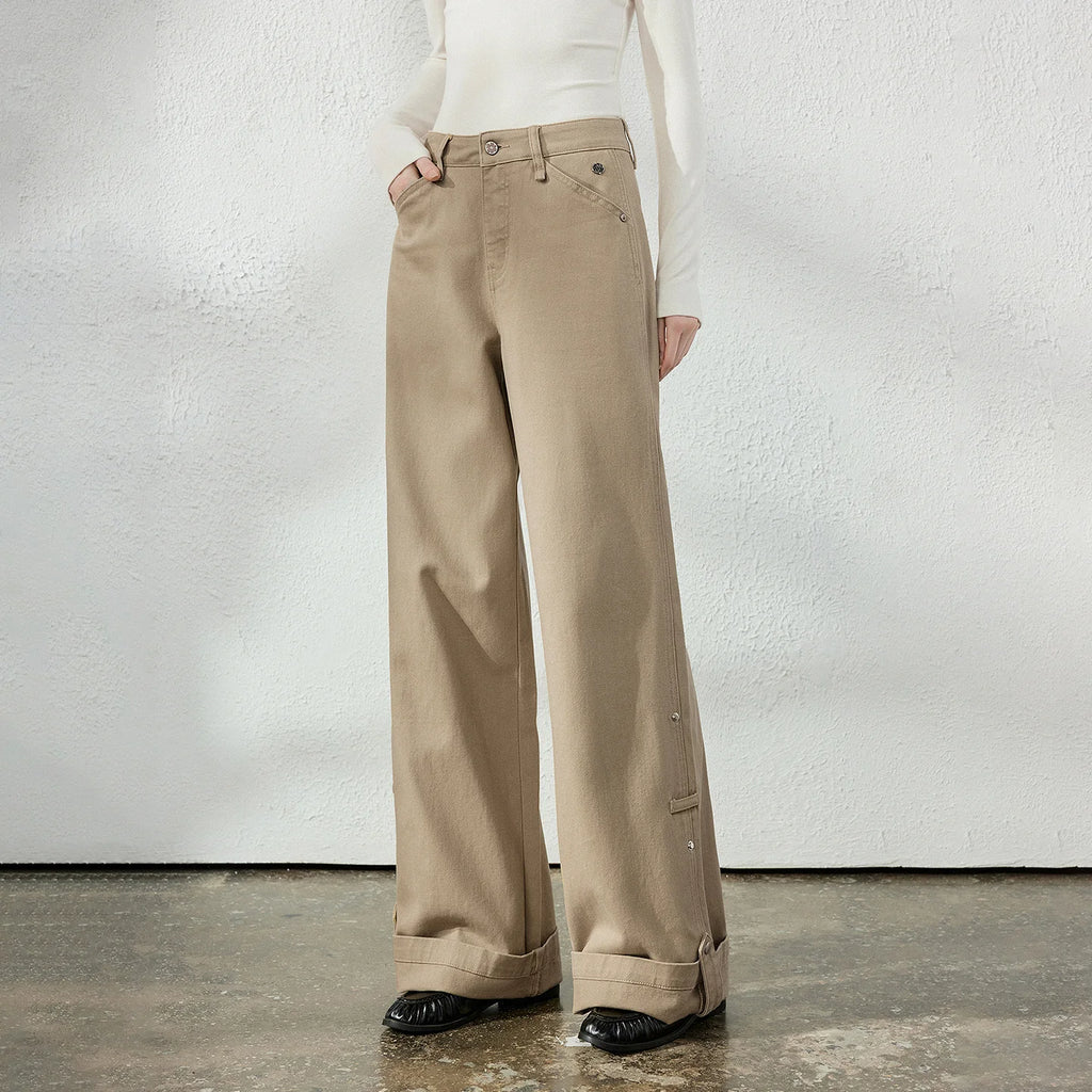 Pocket-Detail Wide-Leg Pants