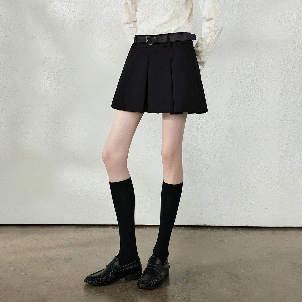 Pleated Mini Skirt