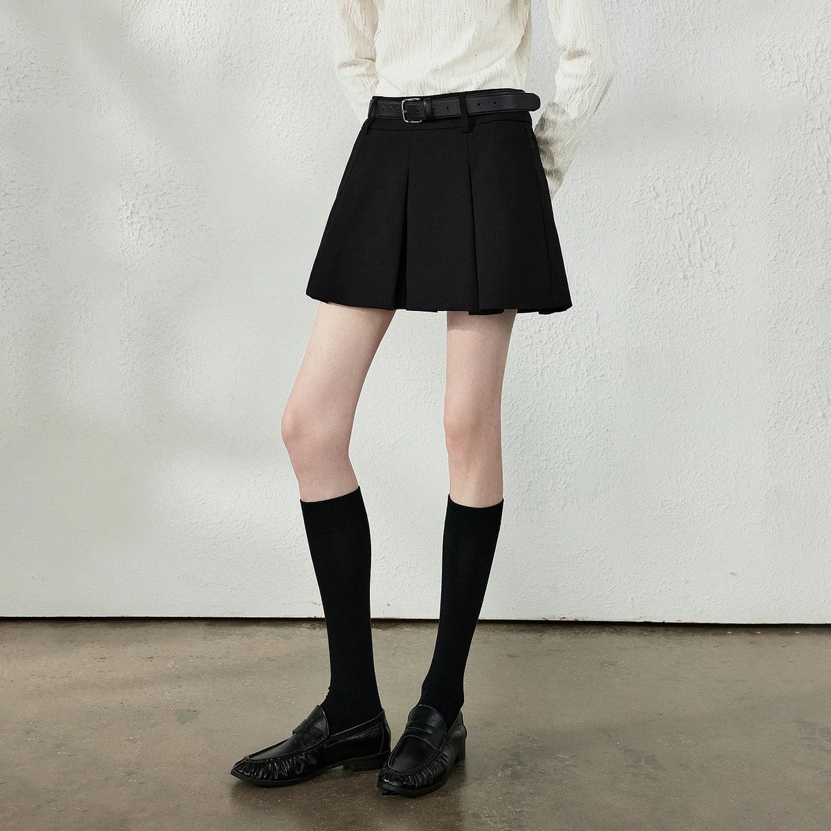 Pleated Mini Skirt