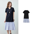 V-Neck Ruffle-Hem T-Shirt Dress