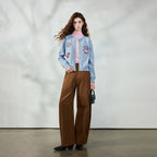 Playful-Motif Crewneck Cardigan