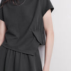Asymmetric Tee and Midi Skirt Set