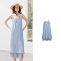 Crinkled Layered Midi Dress