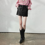Glossy A-Line Skort