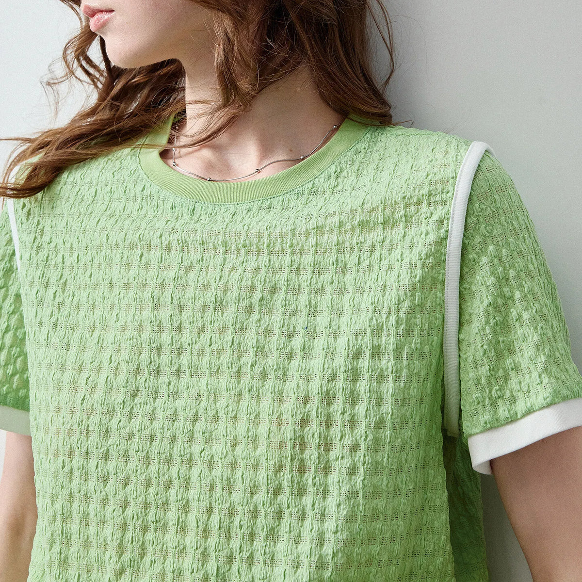 Layered-Look Textured Tee