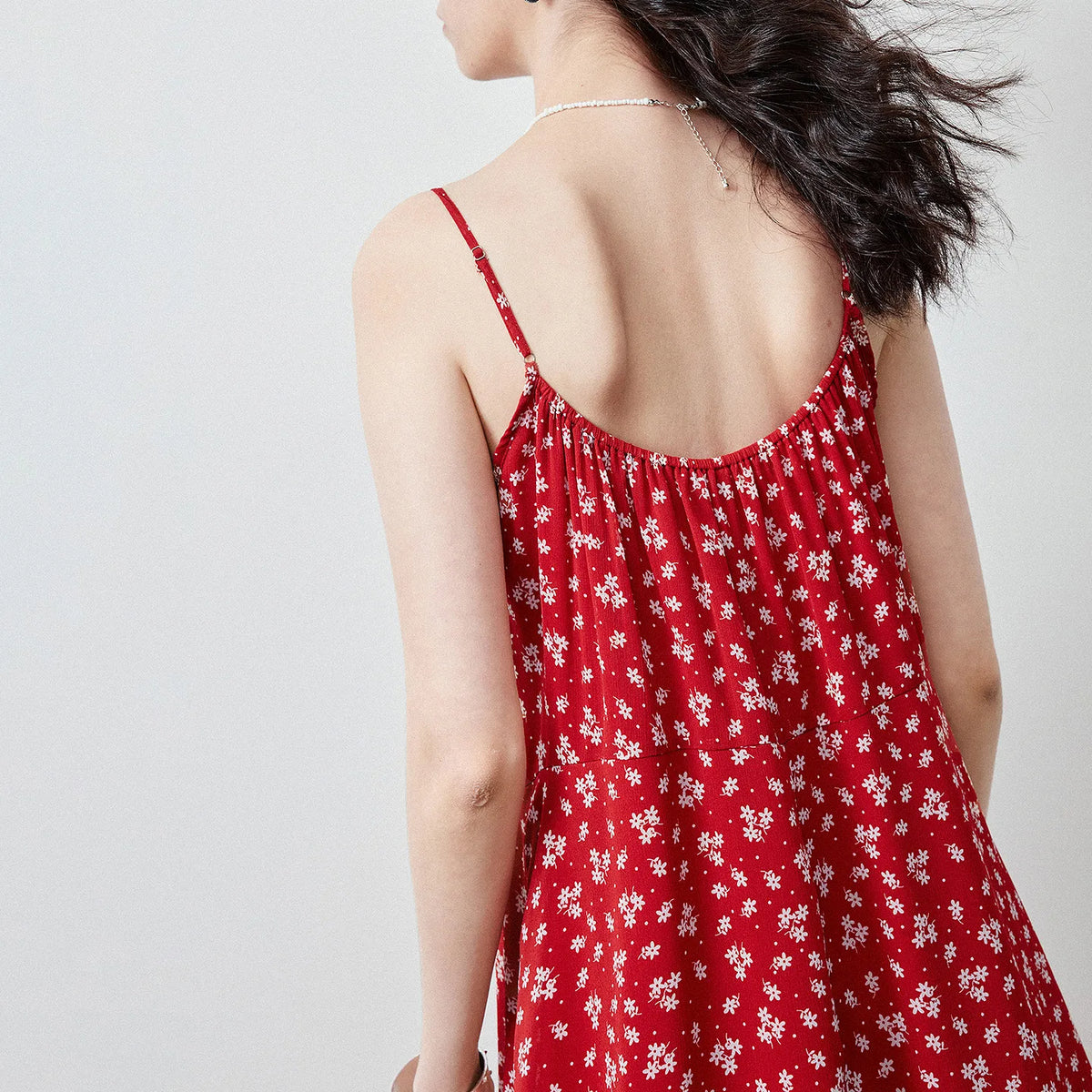 Floral Ruffled Slip Dress