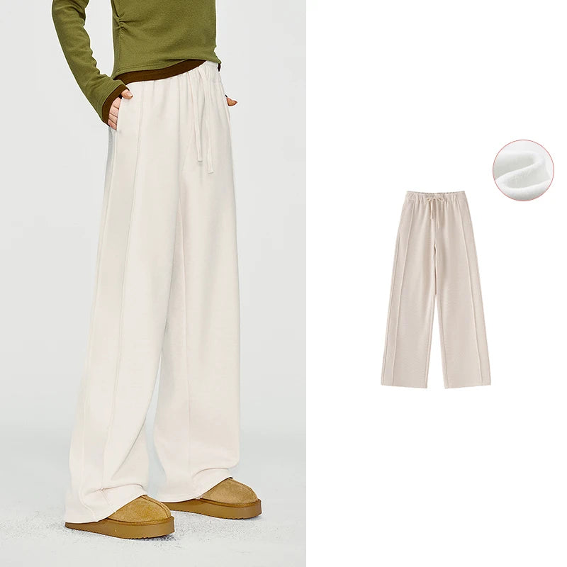 Relaxed Straight-Leg Pull-On Pants
