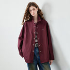 Relaxed Long-Sleeve Button-Front Shirt