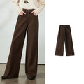 Seamed Wide-Leg Pants