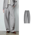 Drawstring Curved-Leg Pants