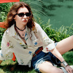 Floral Long-Sleeve Collared Shirt