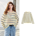 Relaxed Striped Crewneck Sweater
