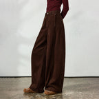 Curved-Leg Casual Pants