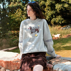 Dog Graphic Layered-Look Sweatshirt