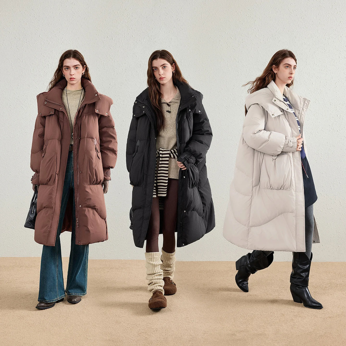 Hooded Longline Puffer Coat