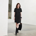 Asymmetric-Hem T-Shirt Dress
