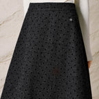 Polka-Dot Midi Skirt