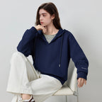 Layered-Look Hooded Sweatshirt
