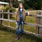 Floral-Motif Zip Jacket