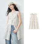 Tie-Front Sleeveless Tunic