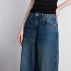 Washed Wide-Leg Jeans
