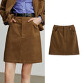 Textured A-Line Mini Skirt