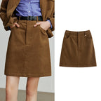 Textured A-Line Mini Skirt