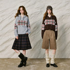 Fair Isle Zip-Neck Sweater