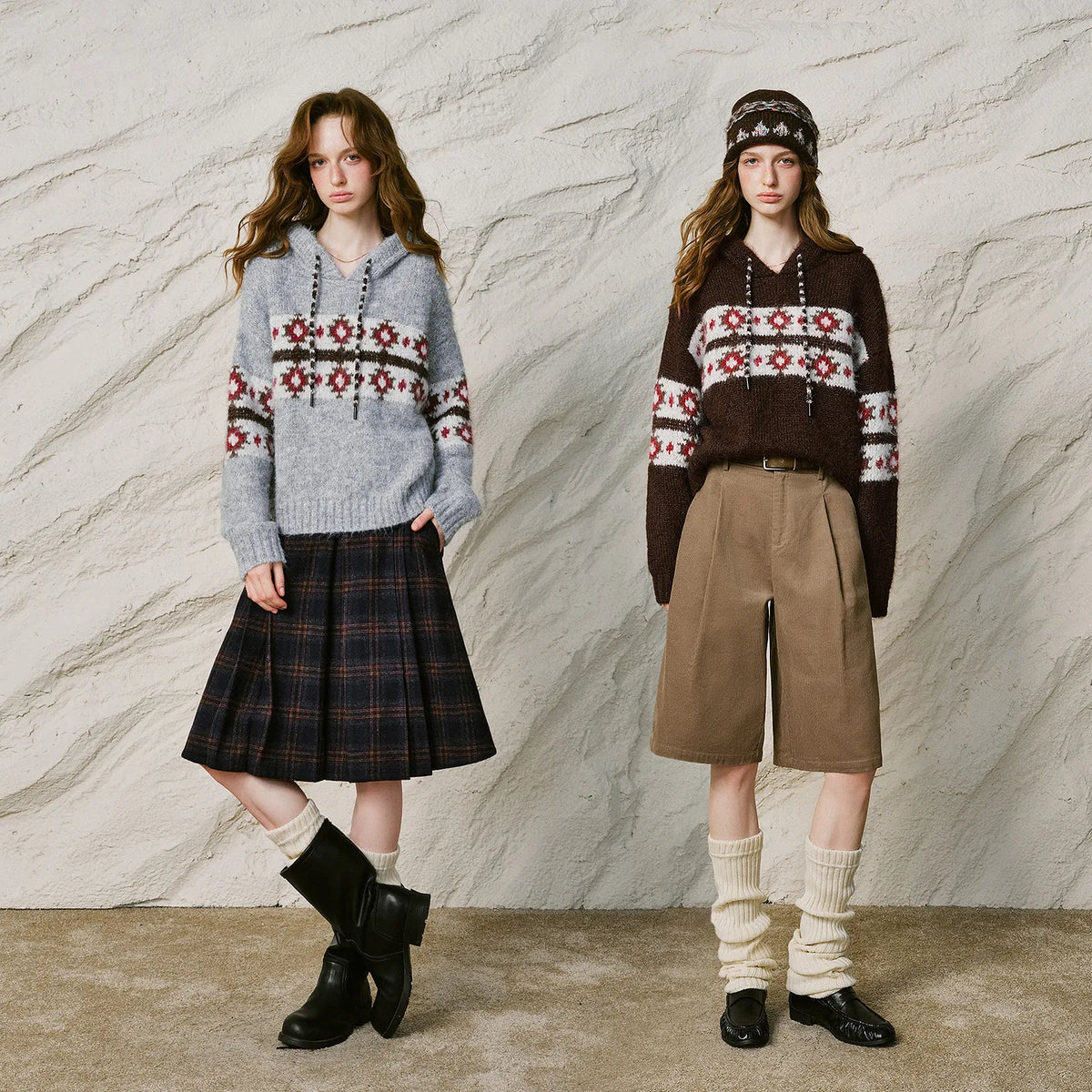 Fair Isle Zip-Neck Sweater