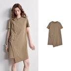 Asymmetric-Hem T-Shirt Dress