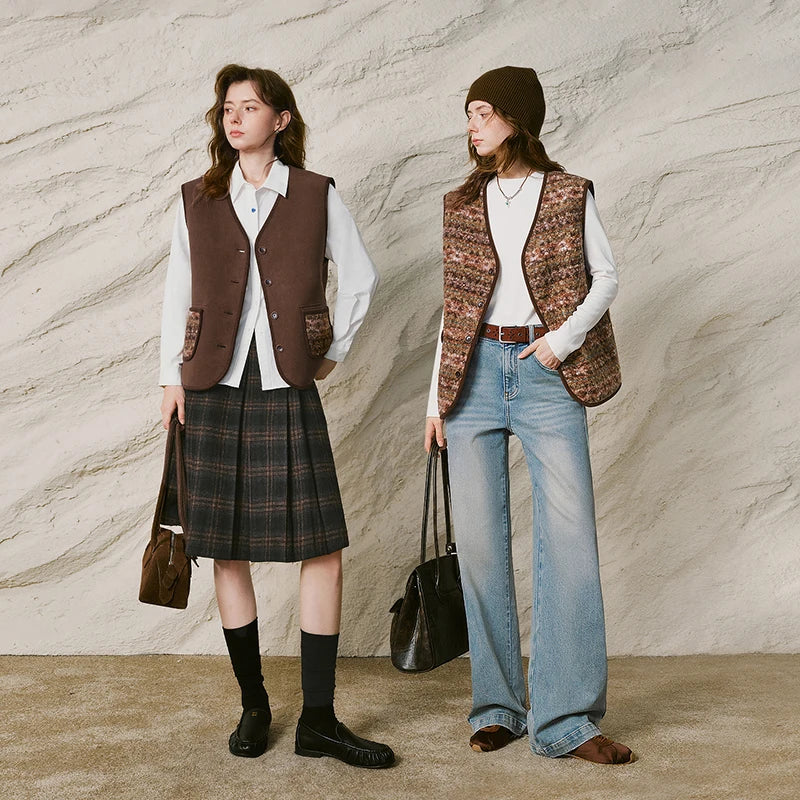 Patch-Pocket Button-Front Vest