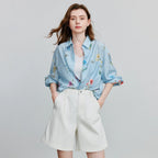 Floral Long-Sleeve Collared Shirt