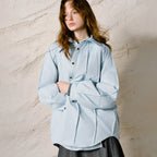 Wave-Quilted Shirt Jacket